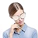 Sunny&Love Women Oversized Cat Eye Sunglasses Mirror Eyewear With Case