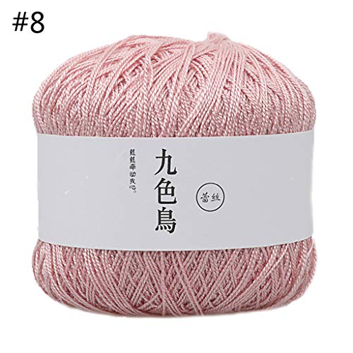 Yeahii 50g Silk Cotton Milk Crochet Yarn Baby Hand-Knitted Warm Soft Knitting Thread for Hand Knitting Supplies Knitting a Sweater