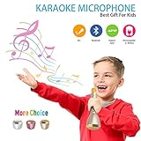 Microphone for Kids,Wireless Microphone Karaoke,Portable Bluetooth Microphone with Speaker,Karaoke Mic,Singing Machine for Phone iphone ipad Android Computer Smartphones (Gold)