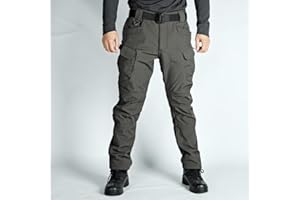 Men's Fleece Lined Hiking Pants, Waterproof Winter Warm Thickened Cargo Trousers for Outdoor Climbing Camping Mountaineering