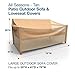 Budge P3W04SF1 All Seasons Patio Sofa Cover Lightweight, UV-Resistant, Large, Tan