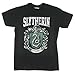 Harry Potter Slytherin Crest Mens Black T-Shirt (Small)