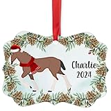 Brown Clydesdale Horse Christmas Ornament 2024
