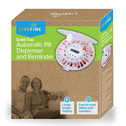 LiveFine Automatic Pill Dispenser, 28Day Electronic Medication Organizer with Alarm Reminders