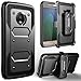 Moto G5 Plus Case, KASEMI [Built in Screen Protector] Heavy Duty Dual Layer Protection Locking Belt Swivel Clip Holster with Kickstand for Motorola Moto G5 Plus((5.2 inch)-Black
