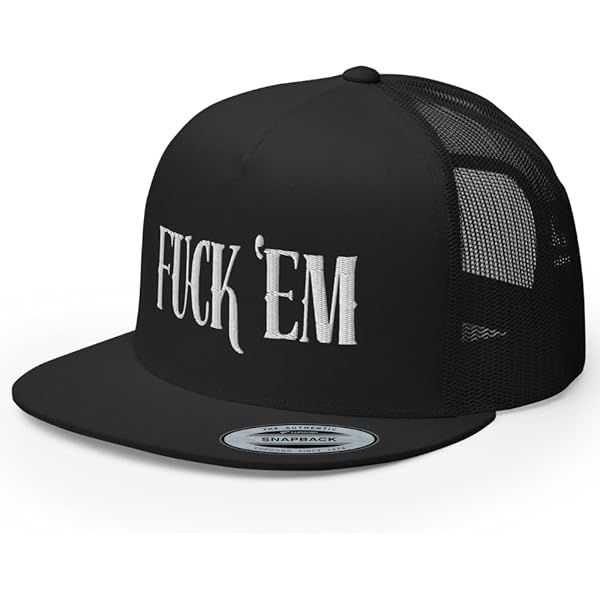 RIVEMUG Fuck Off Disrespectfully Embroidered Trucker Hat Flat Bill