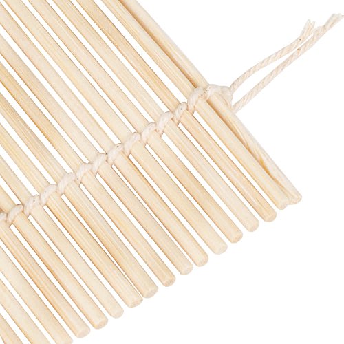 Rounded Bamboo Sushi Rolling Mat light brown