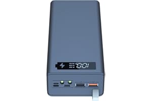 BYNNIX 18650 Charger Box USB Mobile Holder C16PD Version Power for Shell Charger Box with Lighting Power Kit 18650 DIY Removable Welding-Free 16-Section 18650 Power Kit DIY Mobile (Black)