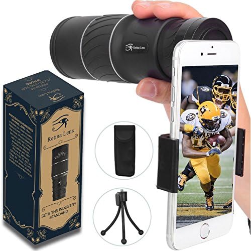 Retina iPhone Zoom Lens Up to 8000 Yards | Turbocharge your iPhone Camera | Telephoto Lens Fits Any iPhone X, 8, 8 plus, 7plus, 7, 6, 6s, 6plus, 5, 5s, 4s and All Other Smartphones