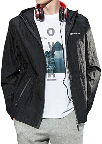 Tuoluzhe Men's Cycling Runing Windproof Jacket Rain Coat Windbreaker