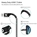 Type C Fast Charger Cable, UNISAME 3Pack 10Ft Heavy Duty Braided USB C to USB 3.0 5Gbps Data Sync Cable for iPad Pro (2018) Galaxy S9 S8 Note 9 8 A9s, Pixel XL LG G7 V40 Oneplus 6 6T, Portable SSD