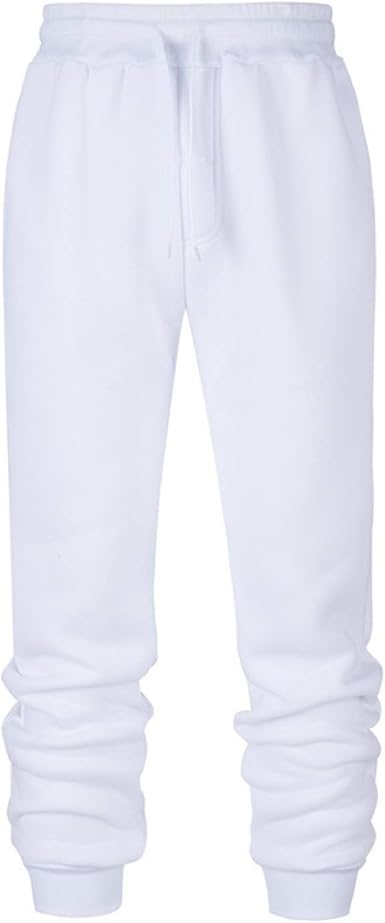 Men's Slim Fits Jogging Bottom Sweat Pants, Fashionable and Comfortable XXL White at Amazon Men 
