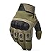REEBOW TACTICAL Army Military Hard Knuckle Tactical Combat Full Finger Gloves, Medium, Army Green