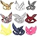 Bundle Monster 9pc Girls Assorted Fashion Rabbit Ear Wired Hair Tie Scarf Wrap