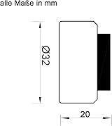 Stoppwerk Stainless Steel Door Stop Wall Mounted Ø3.2cm H2cm with Rubber Buffer view 5
