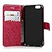 iPhone 6, iPhone 6s 4.7 Inch Case - MOLLYCOOCLE Natural Luxury Hot Pink Stand Wallet Purse Credit Card ID Holders Magnetic Flip Folio TPU Soft Bumper PU Leather Ultra Slim Fit Cover for iPhone 6, 6s