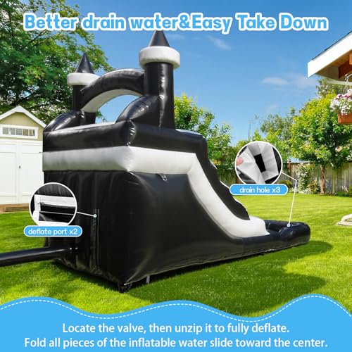 Commercial Grade Water Slide 21'x9'x12' Inflatable with Pool for Kids and Adults, Wet Dry Use, Summer Splash Fun