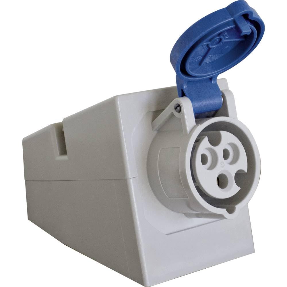 AS – Schwabe 60472 CEE Wall Socket, 250 V, 16 A, 3-Pole, 6H, IP44 Outdoor Use