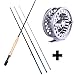 Sougayilang Fly Fishing Rod and Reel Combos Lightweight Ultra Portable Fly Fishing Pole with Aluminum Alloy 5/6 Fly Reel for Trout Salmon Carp Pikes Fly Fishing in Freshwater River Stream