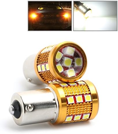 RCJ 1156 Ba15s 3030 24 SMD 382 P21W 100W CREE LED Bulb 12V DRL Turn signal light Brake Light Back-up Tail light White(Pack of 2)