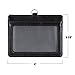 Wisdompro 2-Sided PU Leather ID Badge Holder with 1 ID Window and 1 Card Slot and 1 Piece 23 Inch Adjustable Polyester Detachable Neck Lanyard Strap (Holds 3 to 4 Cards) - Black (Horizontal)
