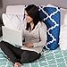 HealthSmart Wedge Pillow Cover for Bed Wedges, Wedge Pillow Case, with Rip & Spill Protection, Fits 24 x 24 x 7 Inch Wedges, Blue Moroccan