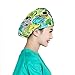 4-Pack Women's Surgical Scrub Cap, Adjustable Beanie Cap 100% Cotton Sweatband Bouffant Hat Cancer Chemo (Mulitcolor)