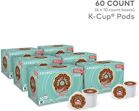 The Original Donut Shop Sweet Creamy Regular Single Serve Keurig K Cup Pods Medium Roast Coffee 60 Count