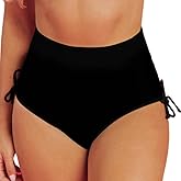 HYTENSUN Women's High Waisted Bikini Bottom Tummy Control Swim Bottoms Bathing Suits Swimsuit Bottoms