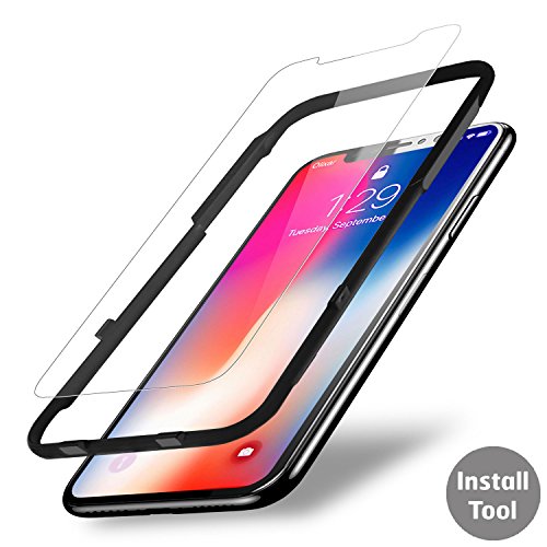 iPhone X Screen Protector - Case Friendly / Compatible - Tempered Glass - Olixar - EasyFit Installation Tray