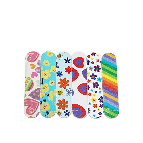 ZMOI TM (1 DOZEN) Colorful Girly Mini Emery Board Nail Files