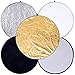 Round 24-inch / 60cm 5-in-1 Portable Collapsible Multi Disc Light Reflector Photography with Bag for Studio or Any Photography Situation-Silver, Gold, White, Translucent and Black