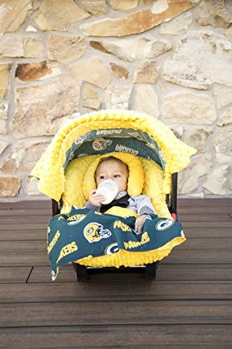 NFL Green Bay Packers The Whole Caboodle 5PC set - Baby Car Seat Canopy with matching accessories