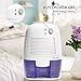 Mini Air Dehumidifier- INOFIA 500ml Compact and Portable Dehumidifier Mould/Damp/Moisture Remover - Perfect for Home/School/Office, White, 60-DAY Money Back