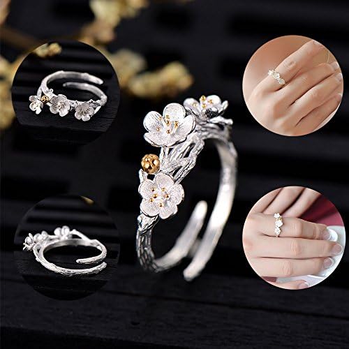 Adjustable Finger Rings Plum Blossom Opening Finger Rings Vintage Ring Women Gifts Idears