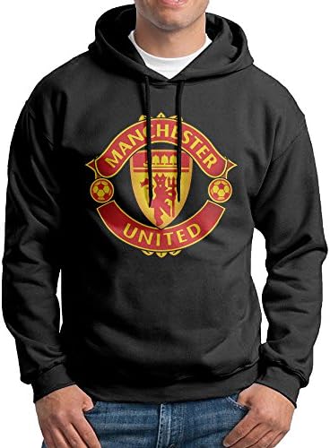 Manchester United Mens Cotton Hooded Sweatshirt Black