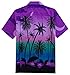 Hawaiian Shirts for Men 42 Tropical Palm Trees Print Aloha Holiday Beach wear Purple