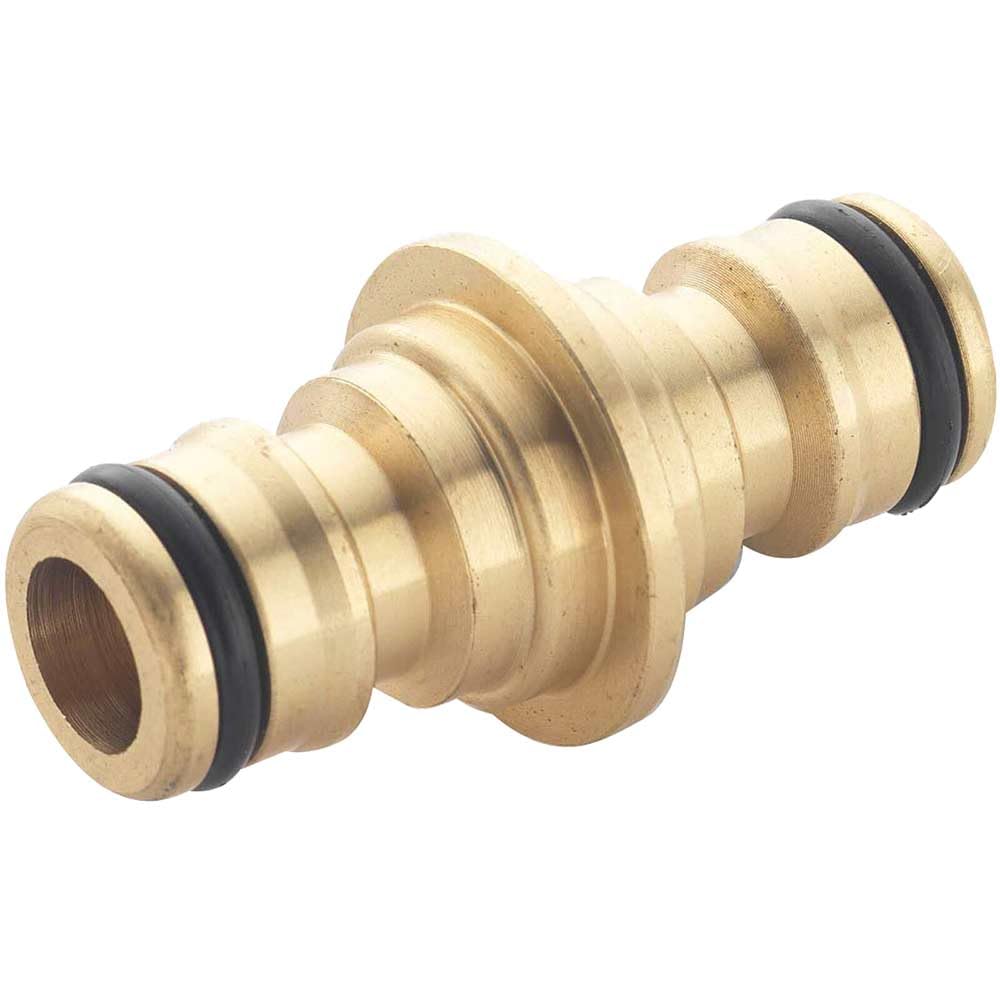 Spear & Jackson BWF7 Double Male Brass Hose Connector, Blue