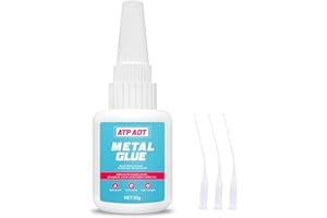 ATP ADT Metal Glue - 30g Metal Adhesive for Metal for bonding Between Metal and Metal,Metal and Other Material. Instant Super Glue for Metal, Glass, Plastic, Acrylic, Ceramic, DIY Craft (Metal Glue)