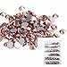 Nizi Jewelry Nail Rhinestones 1680pcs Rose Gold color Silver Foiled Mixed Sizes ss3 ss4 ss5 ss6 ss8 ss10 Nail Art Strass Stone Diy Craft Tiny Rhinestone Perfect for Nail art