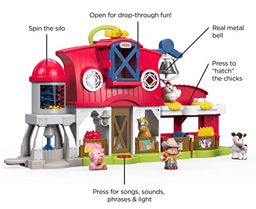 51wnN38GRWL - Fisher-Price Little People Caring for Animals Farm Playset