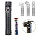Rofis R3 CREE XM-L2 LED 1250 Lumens Magnetic USB Rechargeable Adjustable-head Flashlight Compact Lightweight Headlamp 18650 Flashlight,with 18650 Battery,Charging Cable and Headband(Cool White(6500 K)
