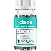 DEOS Internal Deodorant Supplement – Full Body Deodorizer for Gut Health, Skin Health, Detox & Digestion Support – Natural Odor Control Chlorophyll Pills | 30 Capsules