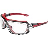 Global Vision Octane Anti-Fog Sport Motorcycle Sunglasses Red Frame w/Clear Lenses