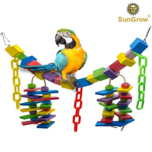 Parrot Toy, Brings Out Your Bird’s Wild Side, Challenges and Stimulates Your Genius Pet, Fun Play Also Trims Beak