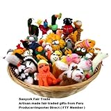 Sanyork Fairly Traded Finger Puppets Set of 10 Assortment Birds, Animals & Insects Peru