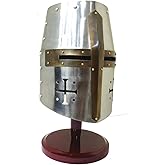 Thor Crusader's Templar's Knight Halloween costumes Helmet (LARP/SCA/Medieval) Silver Rustic Vintage Home Decor Gifts