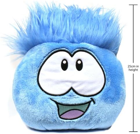Disney Club Penguin 8 Inch Jumbo Series 1 Puffle Plush Blue Includes Coin wit...