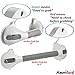 AmeriLuck 2-Pack 12in Suction Bath Grab Bar with Indicators, Balance Assist Bathroom Shower Handles, White/Grey