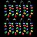 Windy City Novelties 20 Pack LED Christmas 9 Bulb Necklace with 6 Light Dynamic Modes for Adults and Kids Christmas Parties